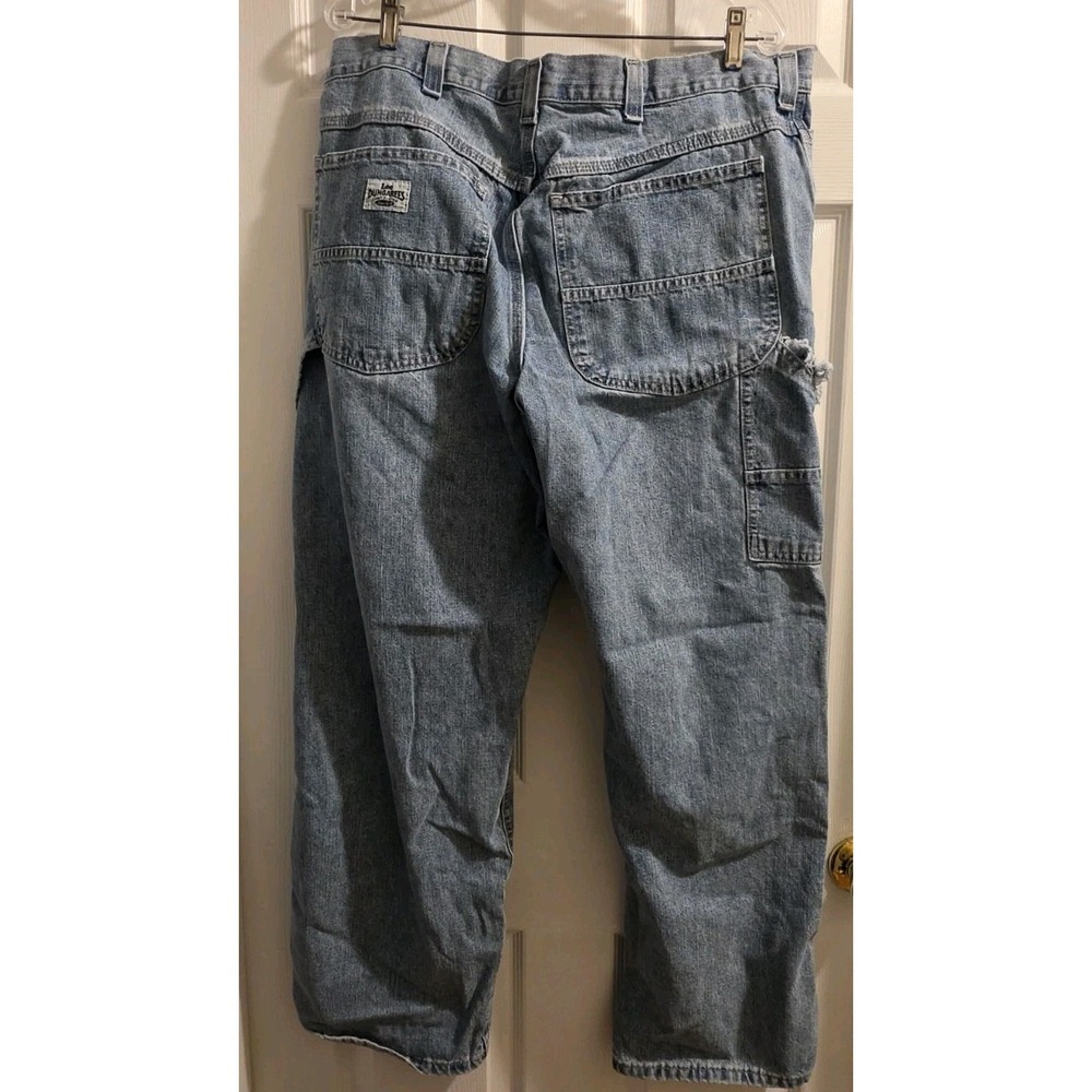 Lee Carpenter Dungarees Jeans 2887928 Stone 38x30 Loose Fit Hammer Loop Workwear